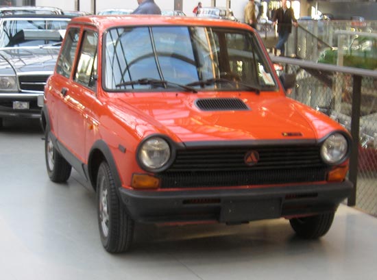 Probably the smallest car in here An Autobianchi A 112 Abarth