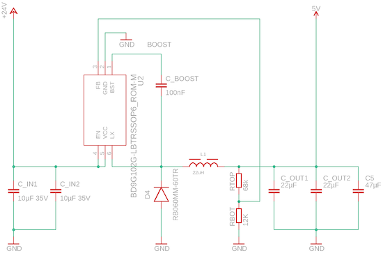 A circuit diagram with all the parts explained above.