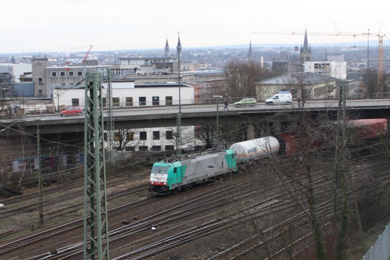 Train and Cathedral - Aachen